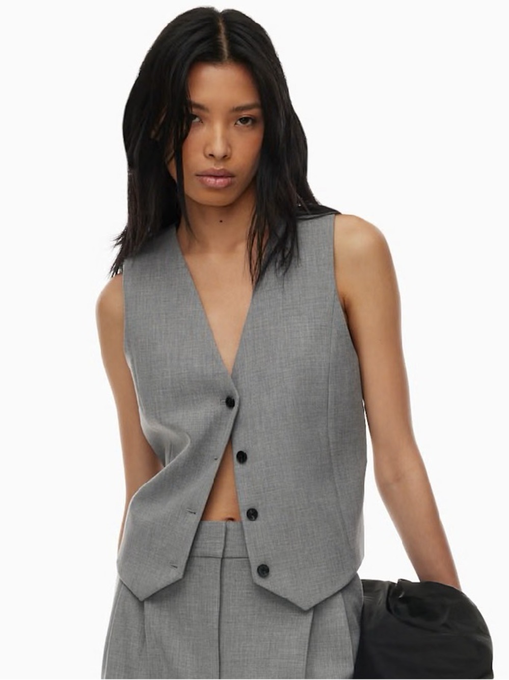 Wilfred Pesci vest in Heather medium gray